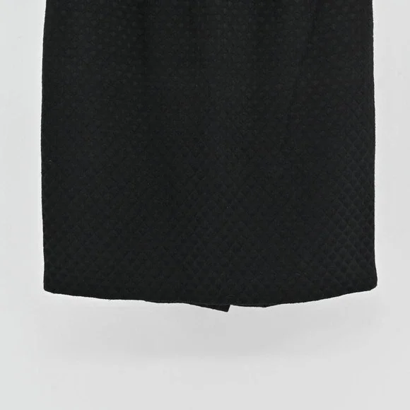 Linda Allard Ellen Tracy Pencil Skirt Size 8 Petite Textured Black Straight Work - Picture 8 of 10